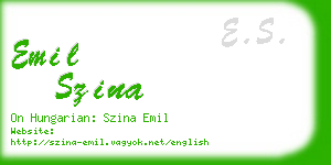 emil szina business card